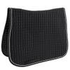Dover Saddlery Quilted Dressage Square with Piping, Size Dress, Black/White/Black view 1