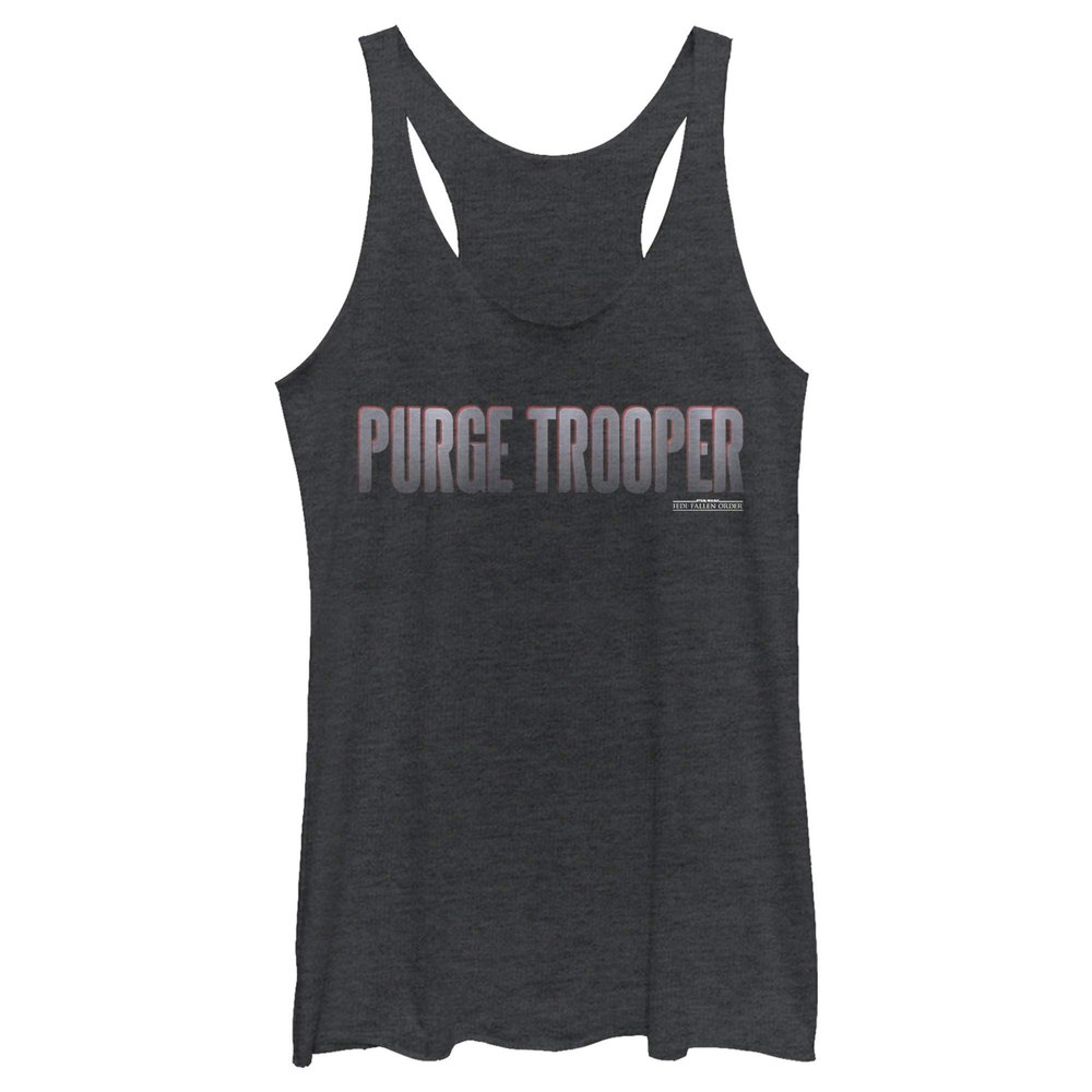 Star Wars Junior's Jedi: Fallen Order Purge Trooper Tri-Blend Racerback Layering Tank, Black Heather, Medium
