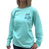 Southern Attitude Salty by Choice Sea Turtles Sea Foam Green Long Sleeve Women's Shirt (3X-Large) view 2