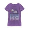 Fifth Sun Frozen 2 Olaf BE Cool Girl's Heather Crew Tee, Purple Berry, Medium view 1