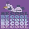Fifth Sun Frozen 2 Olaf BE Cool Girl's Heather Crew Tee, Purple Berry, Medium view 3