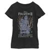 Fifth Sun Frozen 2 Sketchy Group Girl's Solid Crew Tee, Black, Small view 2