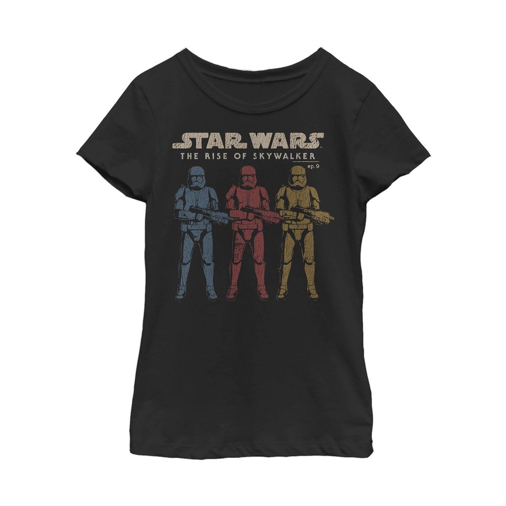 Star Wars Girl's Color Guards Short Sleeve Tee Shirt, Black, X-Large