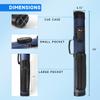 GSE Games & Sports Expert 2x2 Deluxe Hard Billiard Pool Cue Stick Carrying Case, Billiard Cue Case, Billiards Accessories (Oval - Blue/Black) view 4