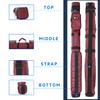 GSE Games & Sports Expert 2x2 Deluxe Hard Billiard Pool Cue Stick Carrying Case, Billiard Cue Case, Billiards Accessories (Square - Burgundy) view 3