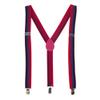 CTM Striped Bi Pride Clip-End Suspenders, Pink view 1