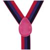 CTM Striped Bi Pride Clip-End Suspenders, Pink view 2