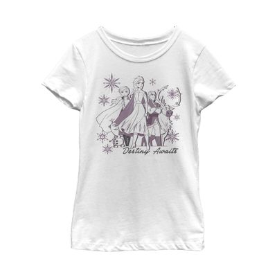 Fifth Sun Frozen Ii Elsa Believe Watercolor, T-Shirt Girls White