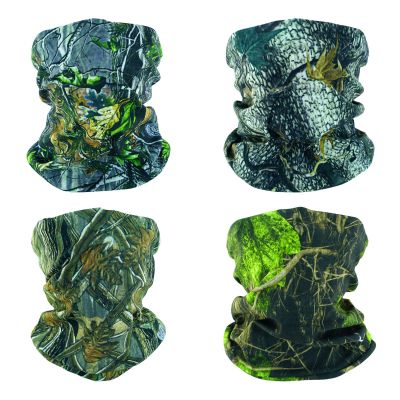 SMEHCF 4 Headband Bandana Balaclava Half Face Mask Shield Head Hair Scarf Neck Gaiter Hat Multipurpose For WoMen Men Breathable Reusable Washable Camo Forest