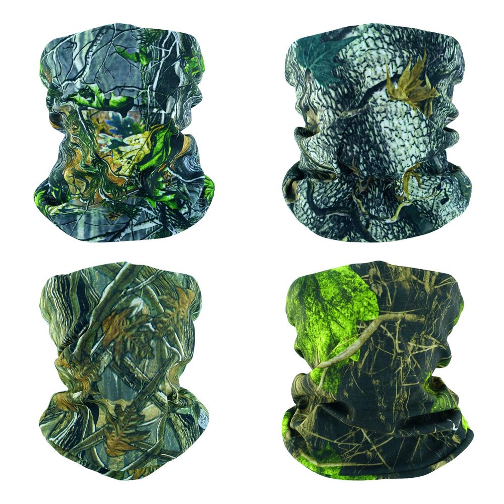 SMEHCF 4 Headband Bandana Balaclava Half Face Mask Shield Head Hair Scarf Neck Gaiter Hat Multipurpose For WoMen Men Breathable Reusable Washable Camo Forest