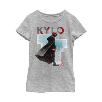 STAR WARS Girl's The Rise of Skywalker Sinister Kylo T-Shirt - Athletic Heather - X Small
