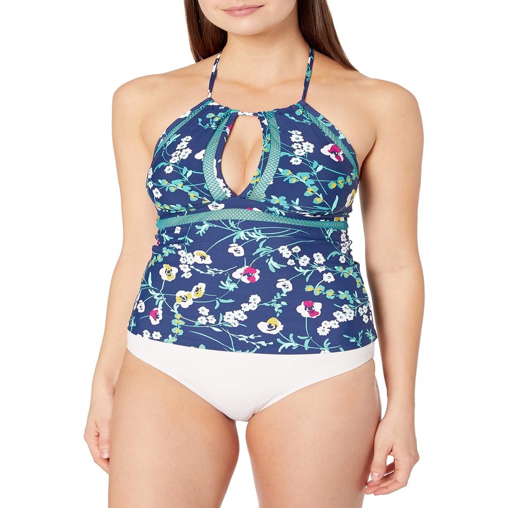 High Neck Halter Tankini Swim Top