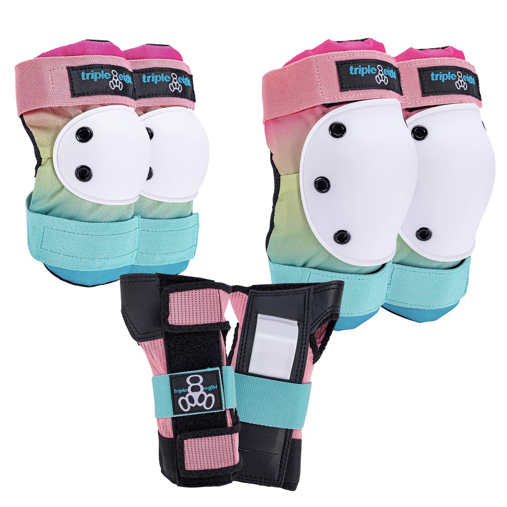 Triple Eight Saver Series 3-Pack Pad Set Ideal for Skateboarding, In-line Skating, Roller Skating, and Biking