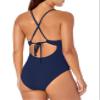 Cole of California Women's Standard Plunge One Piece Swimsuit, Navy, 6 view 2
