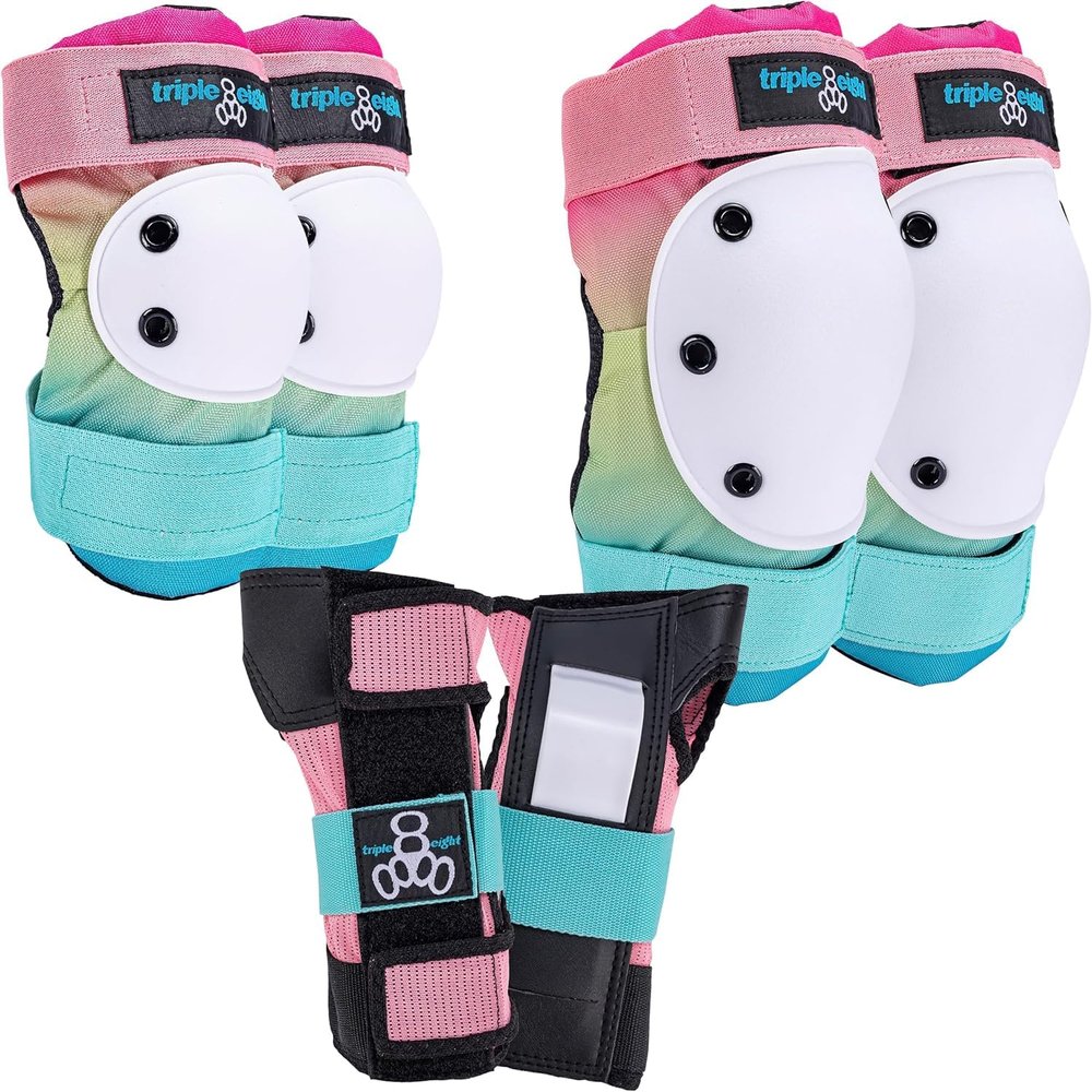 Triple Eight Saver Series 3-Pack Pad Set Ideal for Skateboarding, In-line Skating, Roller Skating, and Biking