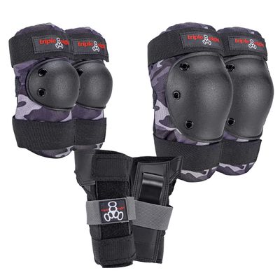 Triple Eight Saver Series 3-Pack Pad Set Ideal for Skateboarding, In-line Skating, Roller Skating, and Biking