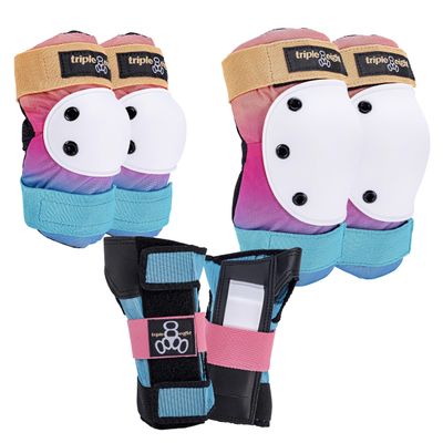 Triple Eight Saver Series 3-Pack Pad Set Ideal for Skateboarding, In-line Skating, Roller Skating, and Biking