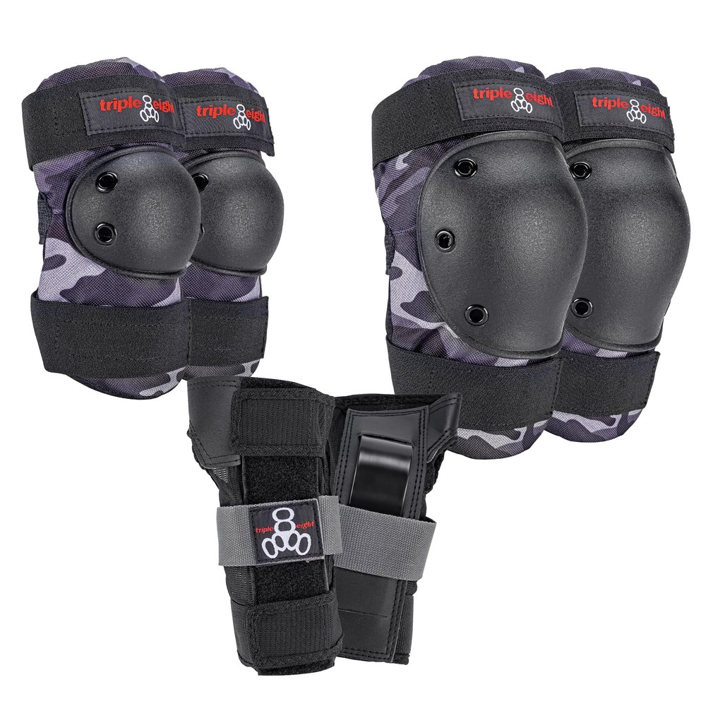 Triple Eight Saver Series 3-Pack Pad Set Ideal for Skateboarding, In-line Skating, Roller Skating, and Biking