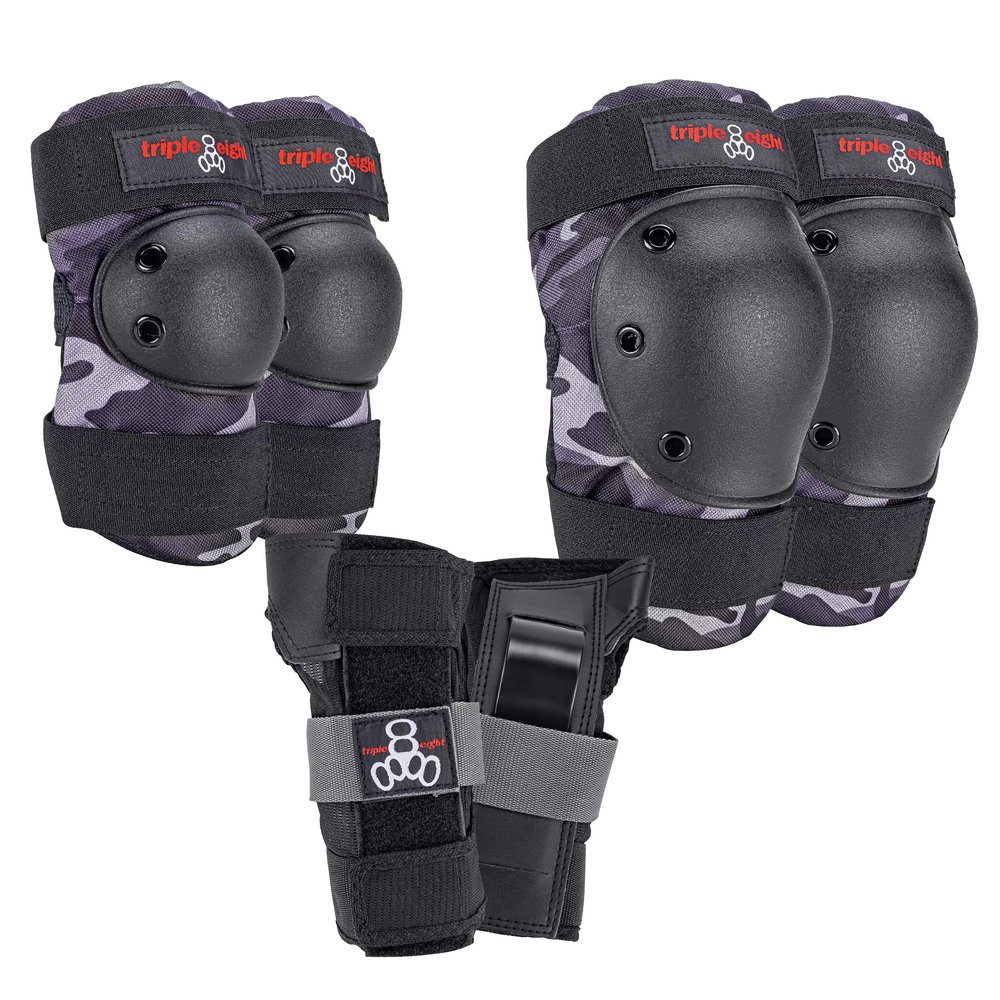 Triple Eight Saver Series 3-Pack Pad Set Ideal for Skateboarding, In-line Skating, Roller Skating, and Biking
