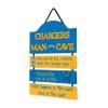 FOCO Los Angeles Chargers NFL Mancave Team Logo Man Cave Hanging Wall Sign view 2