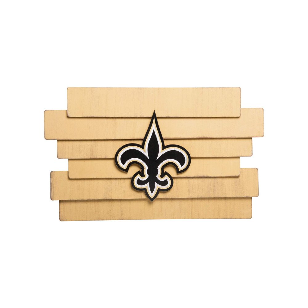 FOCO New Orleans Saints NFL Staggered Wood Logo Sign