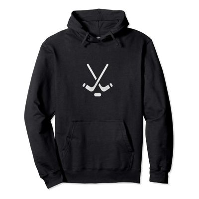 Hockey Sticks and Puck Trendy for a Girl Pullover Hoodie