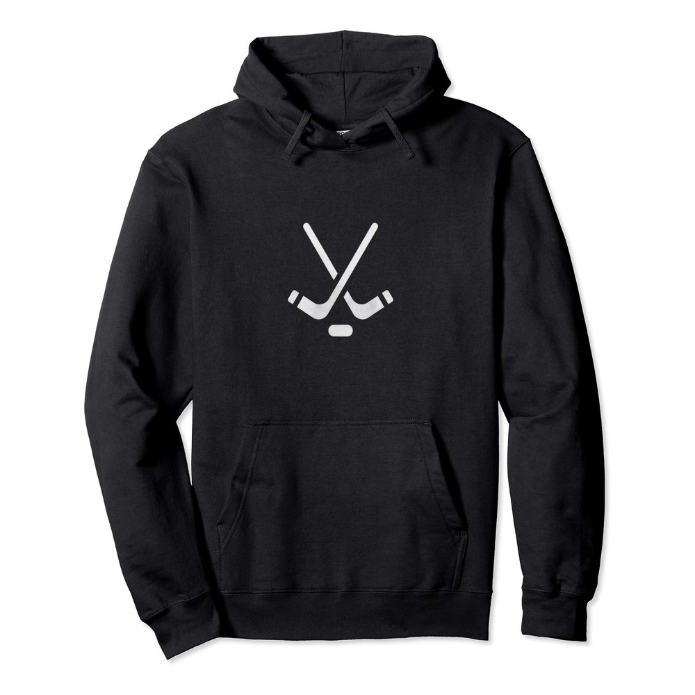 Hockey Sticks and Puck Trendy for a Girl Pullover Hoodie