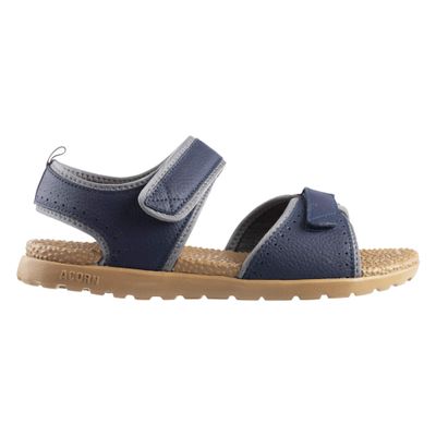 Acorn Men's Everywear Grafton Sandal, lightweight with a cushioned footbed plus soft adjustable leather straps, Navy Blue, 11