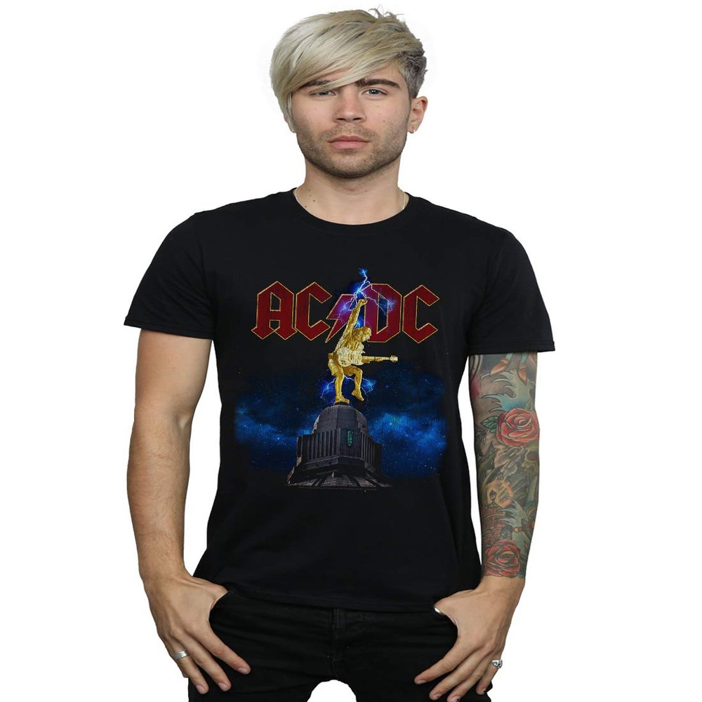 AC/DC Men's Stiff Upper Lip Lightning T-Shirt Black XXXXX-Large