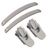 UP100 1 Sets White Snowboard Binding Parts 2 Buckles and 2 Straps for Snowboard Strap-in Toe Tongue Binding System (Big Type) view 1