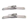 UP100 1 Sets White Snowboard Binding Parts 2 Buckles and 2 Straps for Snowboard Strap-in Toe Tongue Binding System (Big Type) view 2