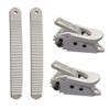 UP100 1 Sets White Snowboard Binding Parts 2 Buckles and 2 Straps for Snowboard Strap-in Toe Tongue Binding System (Small Type) view 1