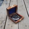 Engraved Nautical Compass, Personalized Compass, Mens Gift, Groomsmen Gift, Wedding Gift, Hiking Gift, Corporate Gift, Engraved Gift (Engraved with Wooden Box) view 4