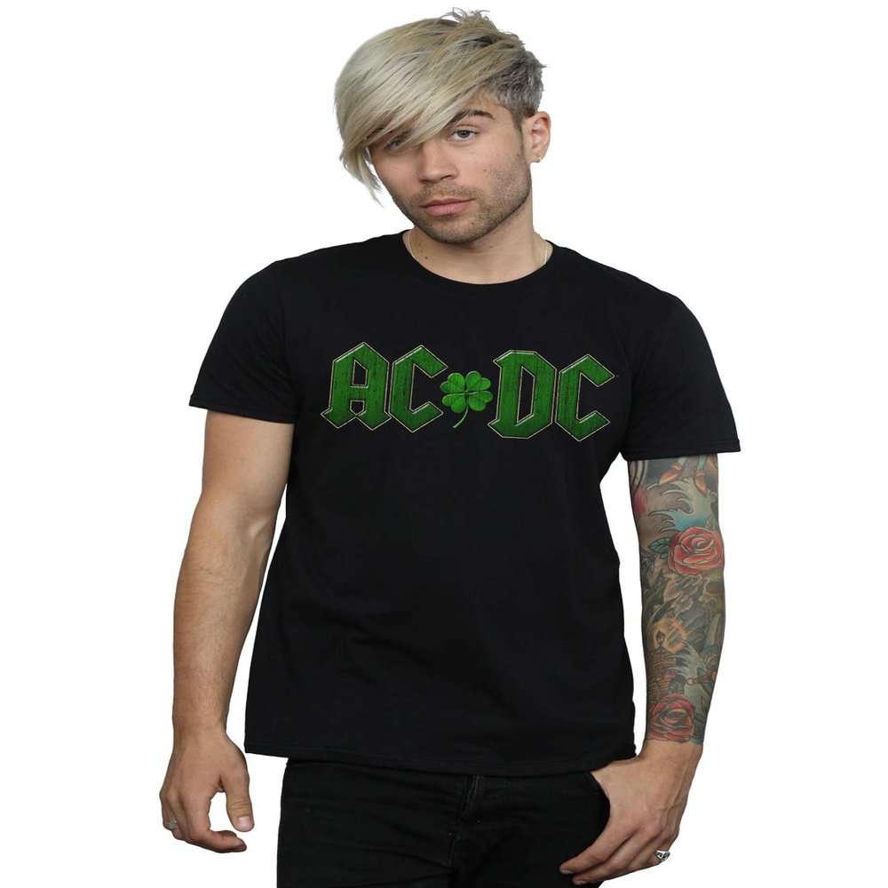 AC/DC Men's Shamrock Logo T-Shirt Black Small