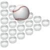 IFAMIO 20 Pcs Round Baseball Stands 1.25 Inch Clear Ring Acrylic Display Holders for Golf Ball, Baseball, Softball, Tennis Ball, Spheres, Marbles, Collections view 1