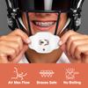 SLEEFS Football Mouth Guard - Adult/Youth Mouthguard with Strap - Lip/Teeth Protector Mouthpiece - No Boil - for Youth/Adults, Maximum Air Flow, for All Sports - White view 2