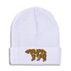 Beanies for Men Papa Bear Father Daddy Dad Father's Day Skull Cap Winter Hats for Women Acrylic One Size White Design Only view 1