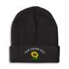 Custom Beanies for Men Plants Fringe Sunflower Embroidery Skull Cap Winter Hats for Women Acrylic One Size Black Personalized Text Here view 1