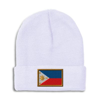 Speedy Pros Beanies for Men Philippines Filipino Pilipinas Manila Skull Cap Winter Hats Women Acrylic One Size White Design Only