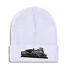 Speedy Pros Beanies for Men Train D-6-0 Embroidery Skull Cap Winter Hats for Women Acrylic One Size White Design Only view 1