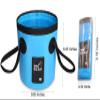 BANCHELLE Collapsible Bucket Water Container Portable Folding Camp Wash Basin for Outdoor Traveling Hiking Fishing Car Washing Gardening Camping (Blue, 12L) view 2
