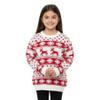 Janisramone New Kids Girls Boy Reindeer Print Christmas Jumper Children Retro Winter Sweater view 1