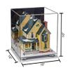 Better Display Cases Versatile Acrylic Display Case - Medium Square Box with Mirror, Silver Risers and White Base 10" x 10" x 10" (A028-SR) view 2
