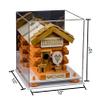 Better Display Cases Versatile Acrylic Display Case - Medium Square Box with Mirror, Orange Risers and White Base 10" x 10" x 10" (A028-OR) view 2