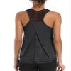 Aeuui Womens Workout Tops for Women Racerback Tank Tops Mesh Yoga Shirts Athletic Running Tank Tops Sleeveless Gym Clothes Black view 1