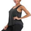Aeuui Womens Workout Tops for Women Racerback Tank Tops Mesh Yoga Shirts Athletic Running Tank Tops Sleeveless Gym Clothes Black view 2