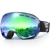 EXP VISION Snowboard Ski Goggles Men Women Youth, Anti Fog OTG Winter Snow Goggles Spherical Detachable Lens (Blue) view 1