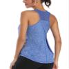 Aeuui Womens Workout Tops for Women Racerback Tank Tops Mesh Yoga Shirts Athletic Running Tank Tops Sleeveless Gym Clothes Bright Blue view 2