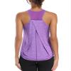 Aeuui Womens Workout Tops for Women Racerback Tank Tops Mesh Yoga Shirts Athletic Running Tank Tops Sleeveless Gym Clothes Purple view 1