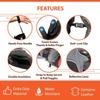 Morvat Heated Gloves with Leather Palm Touchscreen Finger Tips, 16+ Hour Rechargeable, Water Resistant, Hand Warmer Winter, Ski, Motorcycle & Outdoor, Men & Women, Includes 4 Batteries & Charger, S view 2